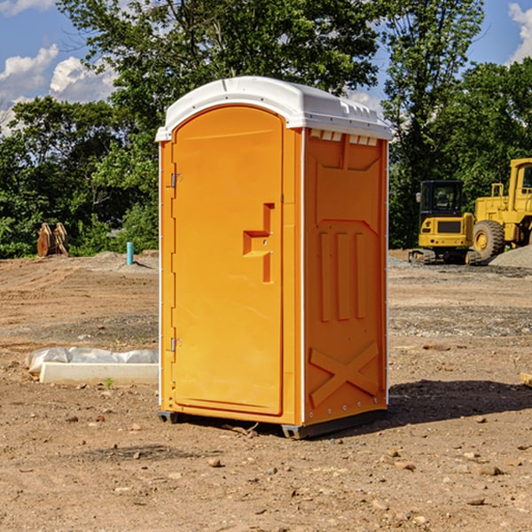 what is the cost difference between standard and deluxe portable toilet rentals in Delaware County